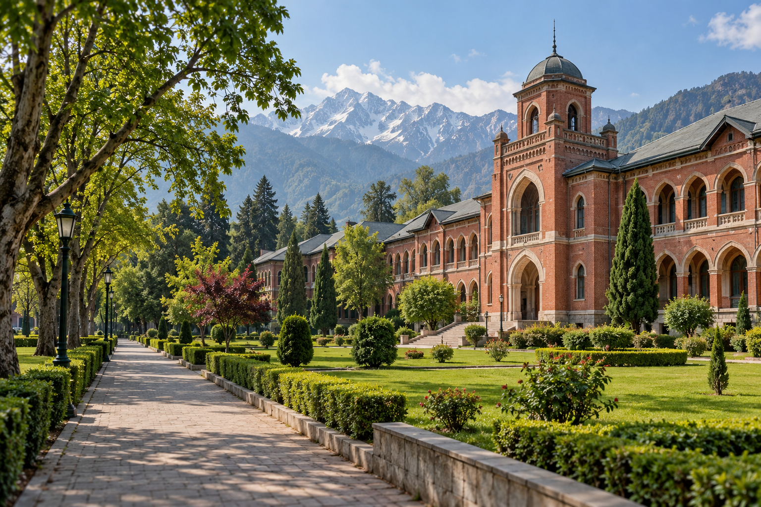 University campus architecture in Jammu and Kashmir